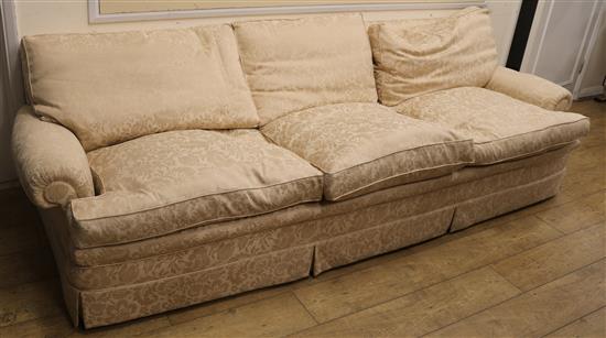 An upholstered four seater Duresta sofa W.260cm approx.